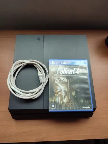 Playstation 4 fat + 1 controle e jogo
