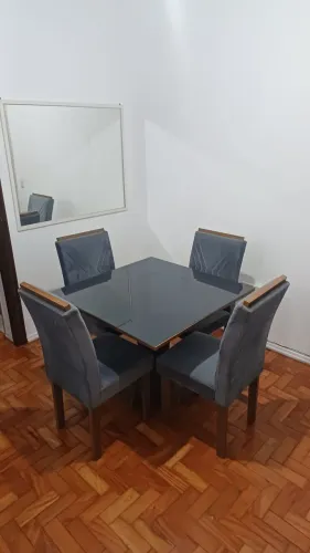 Mesa de Jantar MDF e Vidro