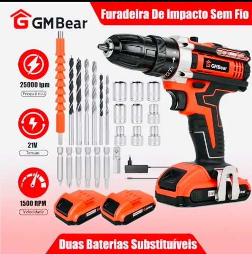 Furadeira impacto GMbear BRUSHKESS.
