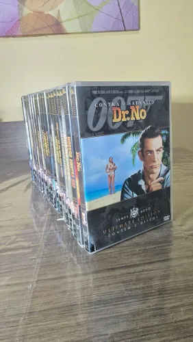 DVDs 007 ULTIMATE EDITION - COLEÇÃO COMPLETA COM FILMES E EXTRAS - DVDS DUPLOS + BÔNUS 