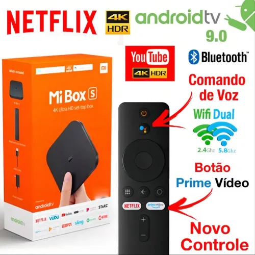 Xiaomi Mi Box S MDZ-22-AB 1ª geração 4K 8GB Preto 2GB RAM