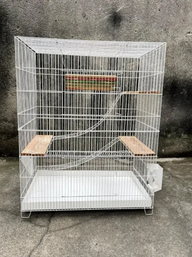 Gaiola / Vivério Grande aramado para Chinchila, Hamster, Furão ou Aves (Com Plataformas e