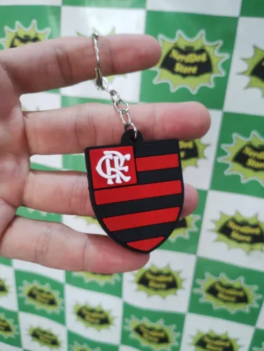 Chaveiro Flamengo Emborrachado - Clubes Futebol Campeão Rubro Negro - NerdDog Store