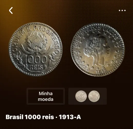 Moeda 1000reis 1913