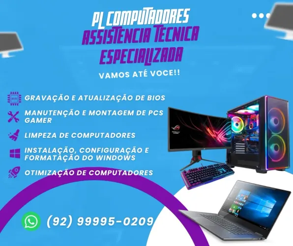Técnico em manutenção geral, montagem, limpeza de PC gamer, computadores, notebooks etc
