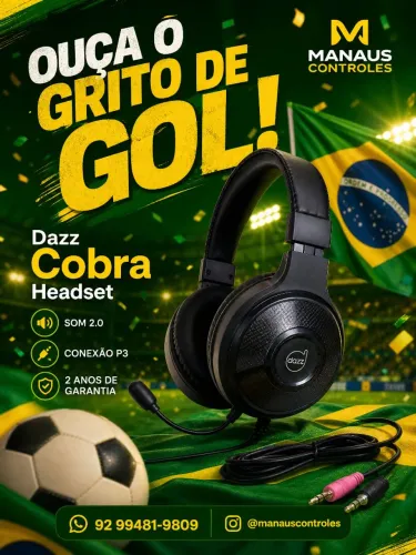 Headset Cobra 3.5mm Cor Preto Cor da luz RGB