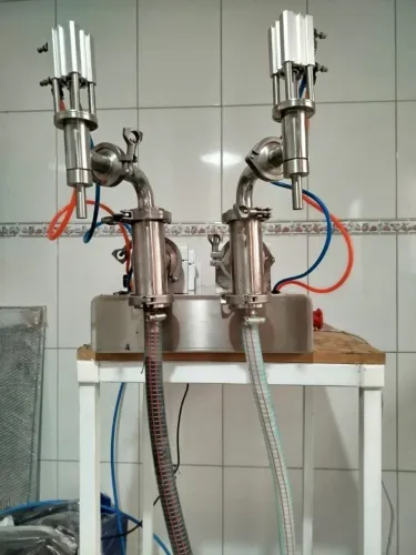 Dousadora de bico duplo pneumática em aço inox