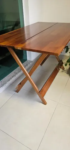 Mesa dobrável churrasqueira 