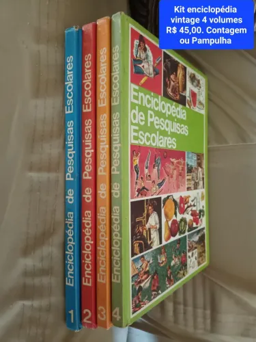 Enciclopédia pesquisas escolares 4 volumes