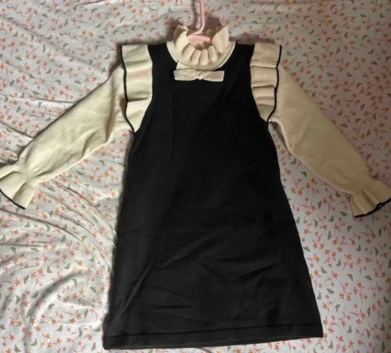 Lindo vestido NOVO 6/7 anos, quentinho e muito arrumado para arrasar no São João 