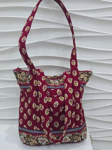 Vera Bradley Bolsa de Ombro Floral de Pano - USADO