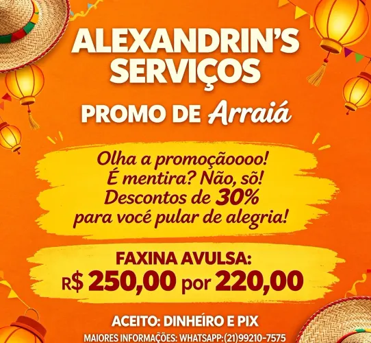Serviço de limpeza/faxina 