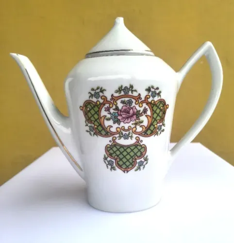 Bule Antigo Porcelana Pozzani Jundiaí Floral