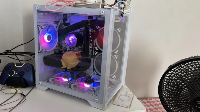 Setup gamer completo, com alta performance.