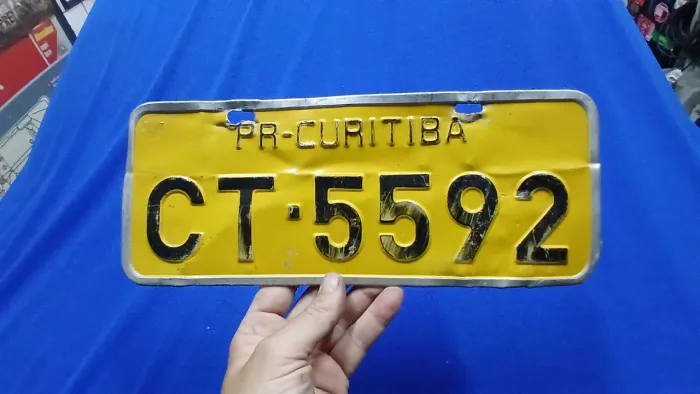 Placa Amarela Antiga Decoração Garagem Retro Vintage
