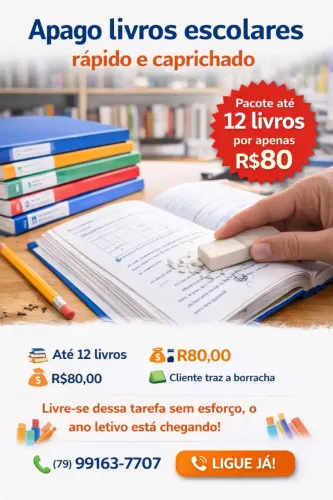 Apago livros escolares - rápido e caprichado