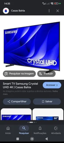 Vendo tv Samsung 50 polegadas cristal uns para retirada de peças peço 198
