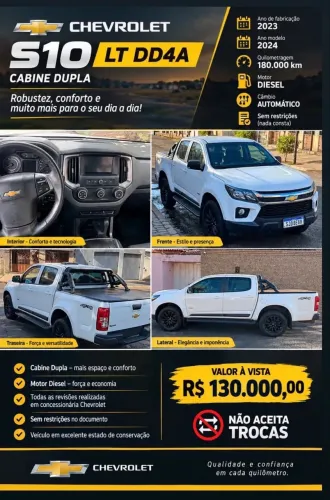 Chevrolet S10 Pick-up LT 2.8 TDI 4X4 CD Diesel AUT 2024