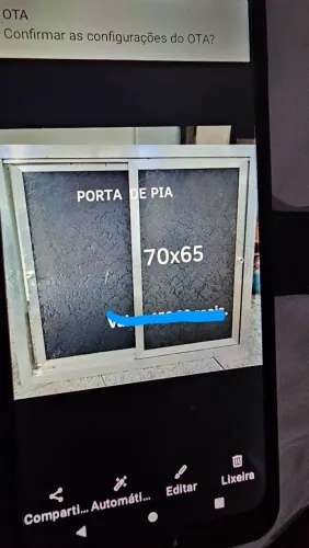 VENDO PORTA DE PIA EM ALUMÍNIO 70× 65