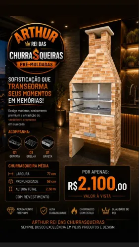 Churrasqueira Grande pré-moldada
