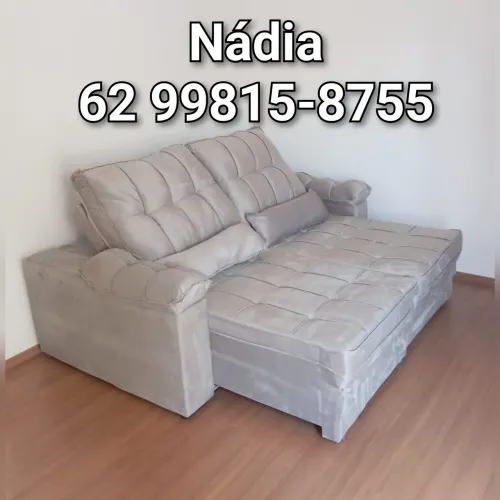 SOFÁ RETRÁTIL E RECLINÁVEL COM 2MTS