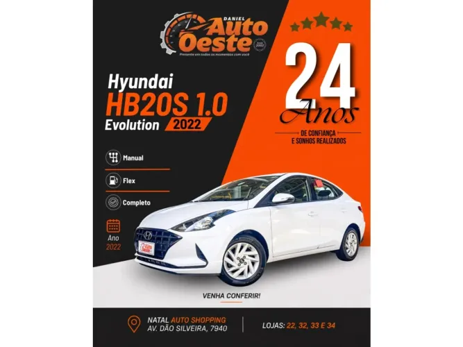 Hyundai HB20S Evolution 1.0 Flex 12V MEC 2022