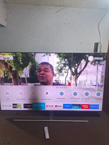 TV SMART SANSUNG 4K QLED 55 POLEGADAS FUNCIONANDO,  COM ONE CONECT, ACEITO CARTÃO 