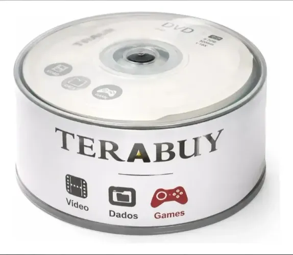 DVD VIRGEM TERABUY 16X 4.7 gb 120 min JOGOS PS2 & FILMES UN