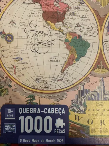Quebra cabeça mapa mundi 1000 peças