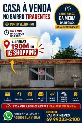 VENDA DE CASA PROX IG SHOPPING