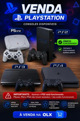 Vídeo games ( PSone, PS2, PS3 e PS4 )