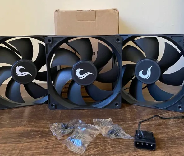 Kit 3 fans Rise Mode 120mm conector molex