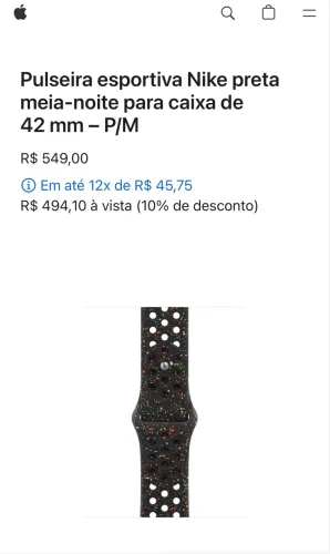 PULSEIRA APLLE NIKE ORIGINAL PARA APLLE WATCH O
