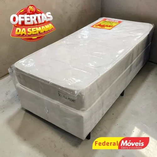 Cama Box Solteiro 88cm Molas Campeã de Vendas - Peça a Sua já!