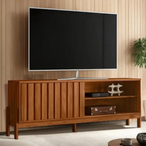 Rack Bancada Aurora 1,88m para TV de até 75 Pérola