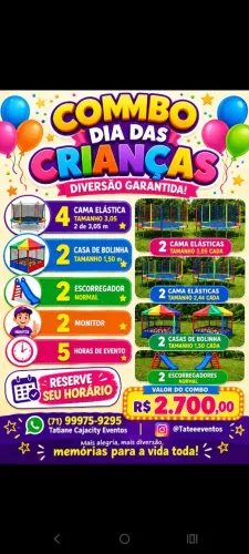 Pacotes de brinquedos! R$ 2.500