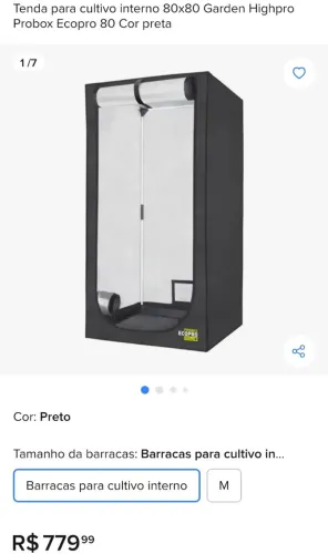 Estufa ecopro probox 80*80*160