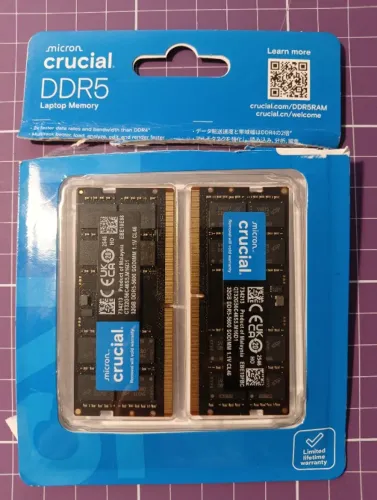 Memória Ram Crucial 64gb (2x32g) DDR5