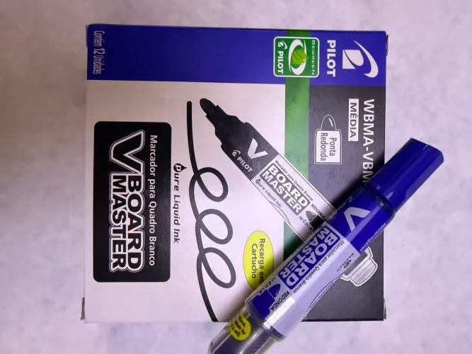 Marcador para Quadro Branco PILOT V-Board Master, na cor Azul.