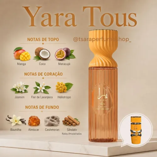 Body Splash Yara Tous 250 ML - Lataffa.