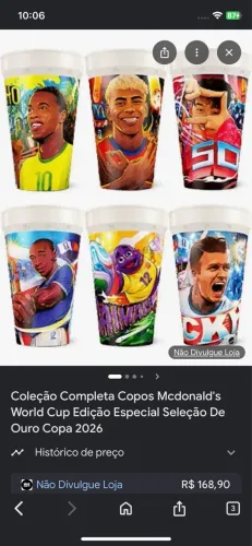 Copos da copa do mundo coleção completa