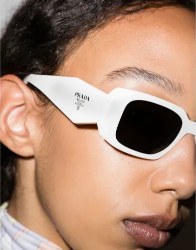 Óculos de sol Prada Symbole off white original