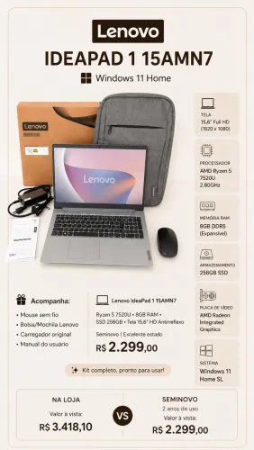 Vendo Lenovo IdeaPad 1 15AMN7