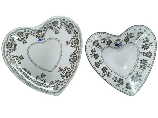 conjunto exclusivo 4 pratos love & renda mesa posta decorglass 