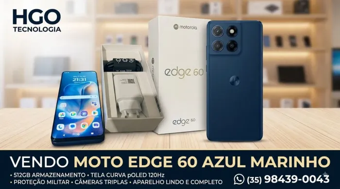 Vendo Smartphone Moto Edge 60 512Gb - azul marinho