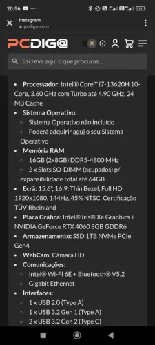 Notebook gamer gigabyte g5