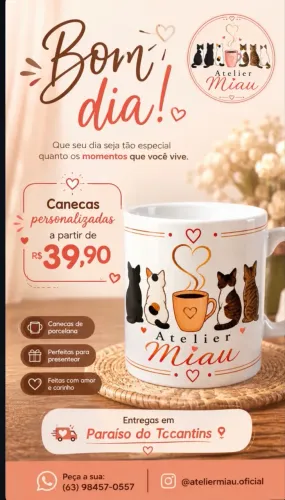Personalizados em Paraíso do Tocantins | Canecas, Camisas, Ecobags e Bonés