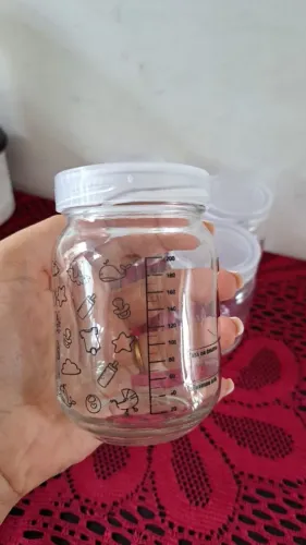 6 Potes de vidro - Leite materno 200ml