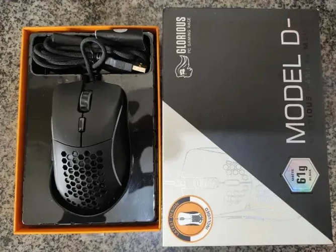Mouse Gamer Glorious Model D Minus Preto 12000 Dpi Matte Black