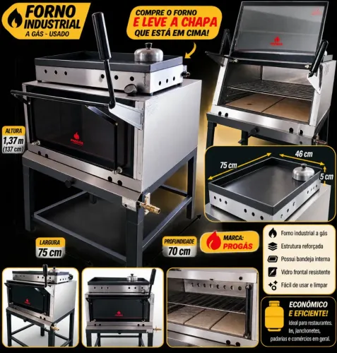 Forno industrial semi-novo, em perfeito estado 